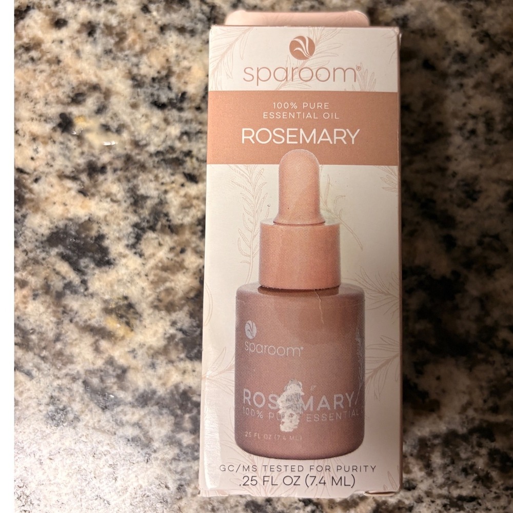 Sparoom 100% Pure Rosemary Essential Oil .25 fl oz GC/MS Tested Purity